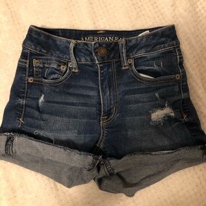 Distressed American Eagle Jean Shorts
